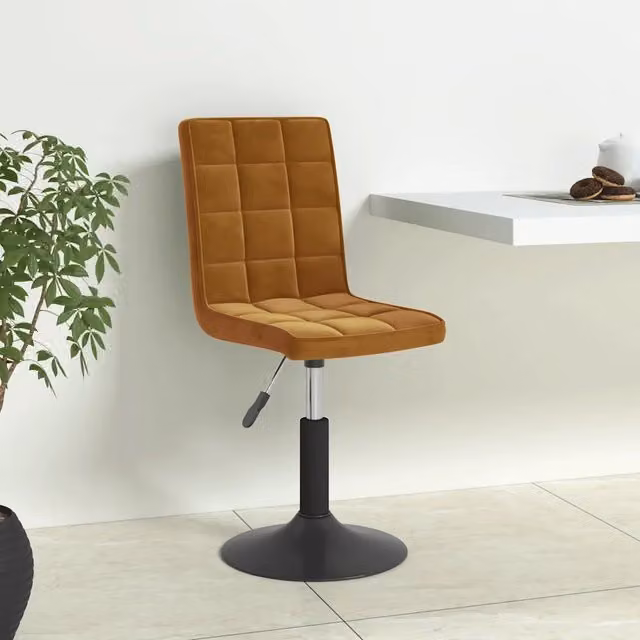 Sedie da Pranzo Girevoli 4 pz Marroni in Velluto 3089287