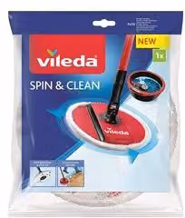 Ricambio mocio Vileda Spin & Clean rosso e grigio