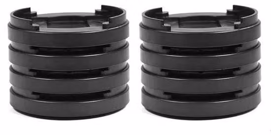 Set di supporti per mobili in plastica - 8 pezzi - Antiscivolo - Neri - Alta capacità di carico - Resistenti - per mobili