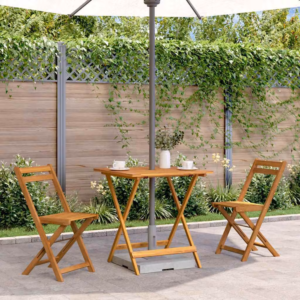 Maison Exclusive - Tavolo da giardino pieghevole, 70x70x75 cm, in legno massello di acacia