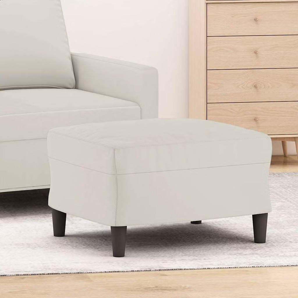 Poggiapiedi vidaXL in velluto beige L: 60 cm, P: 50 cm, H: 41 cm