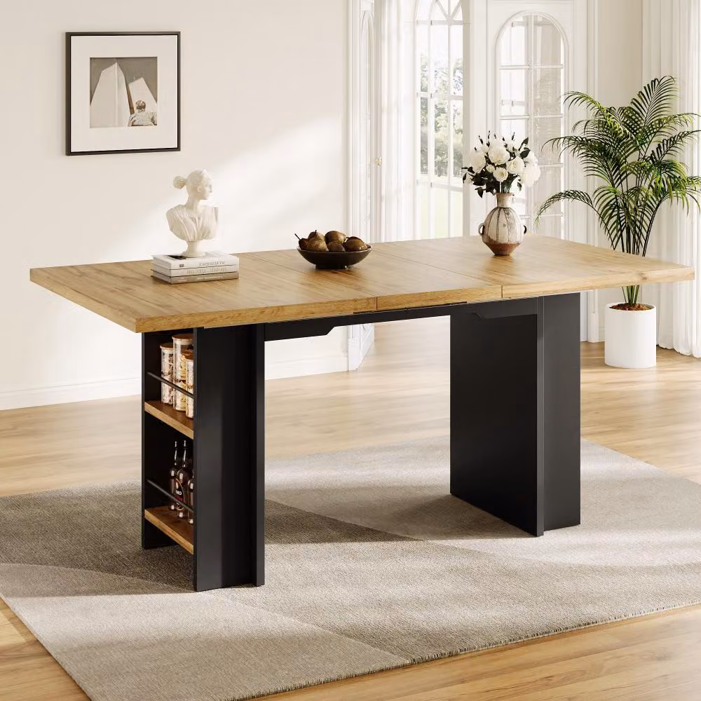 Tavolo da pranzo allungabile 120-160 cm - Allungabile telescopico - Realizzato in MDF - Design moderno - Arredamento per soggiorno
