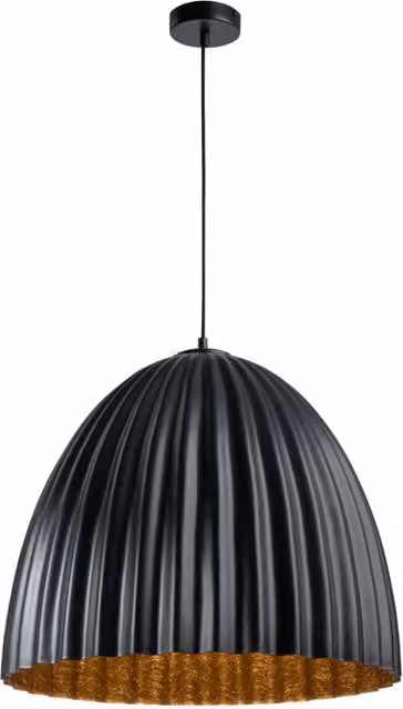 Lampada a sospensione moderna nero/rame Ø50 E27 Telma