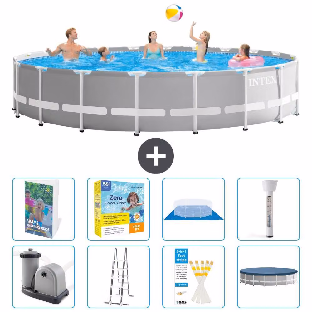 Struttura per piscina a forma di prisma - 610x132 cm - composta da 7 elementi - modello S532