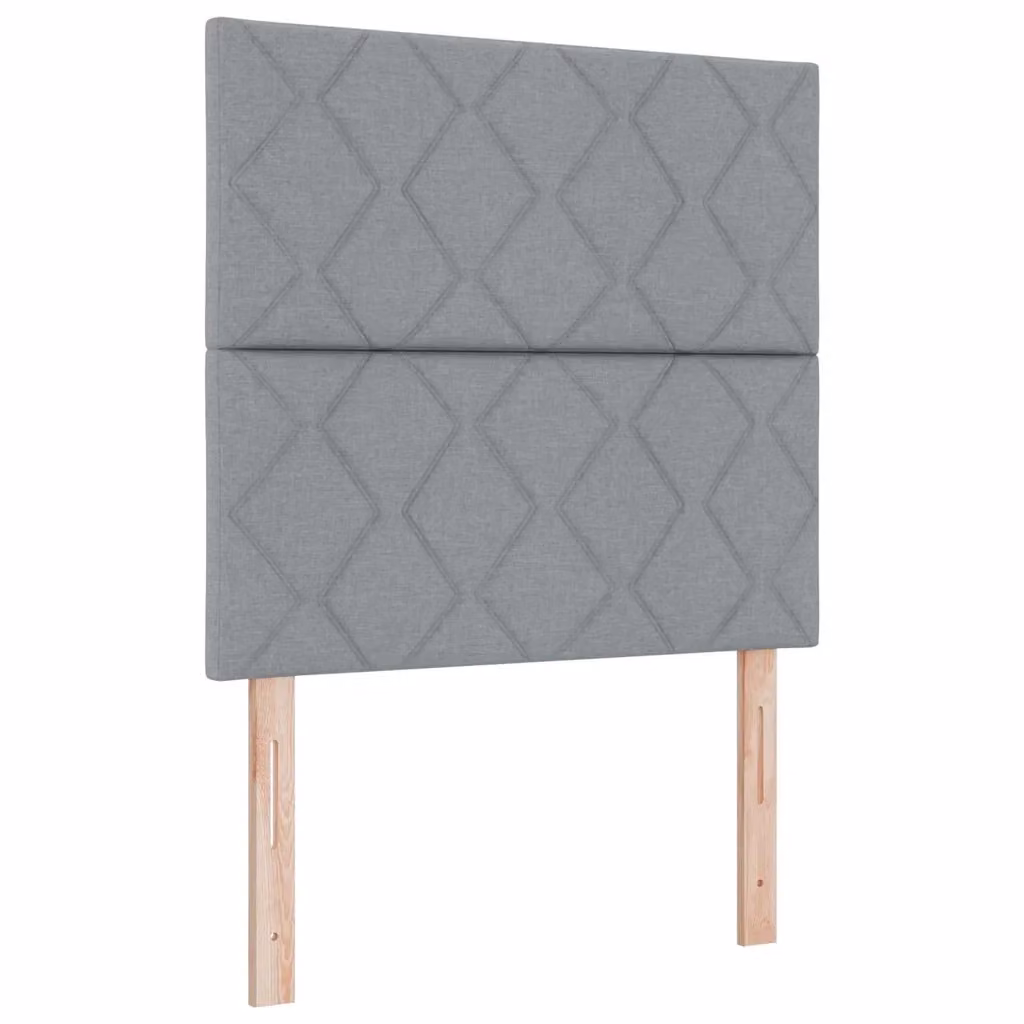 Letto a molla con illuminazione LED vidaXL in tessuto grigio chiaro, L 100 x P 200 cm – 2