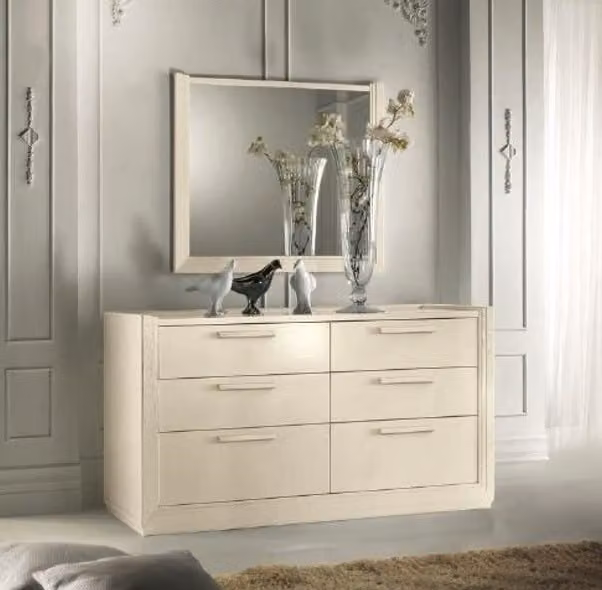 Kommode Spiegel Kommoden Gruppe Holz Design Anrichte Side Schrank Regal Set 2tlg