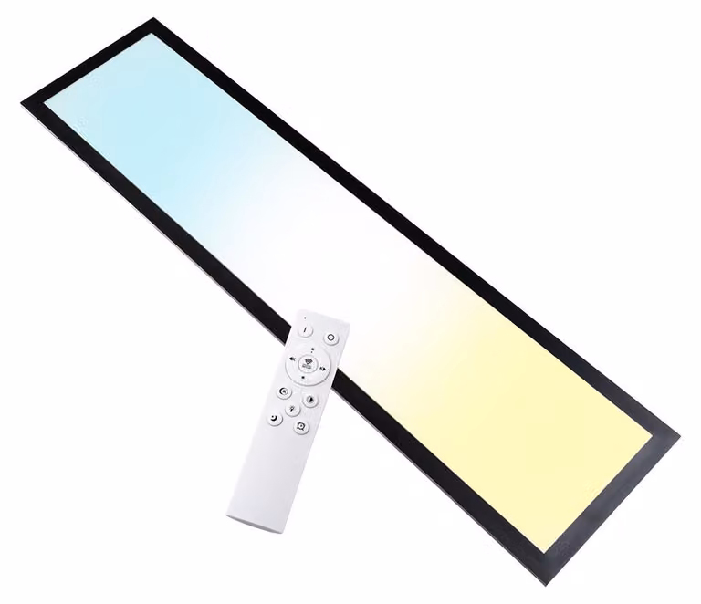 LUXULA, plafoniera a LED da incasso, 40 W, temperatura di colore regolabile (CCT) a 3000 K, 4000 K e 6500 K, con luce calda, neutra e fredda, colore nero, dimmerabile