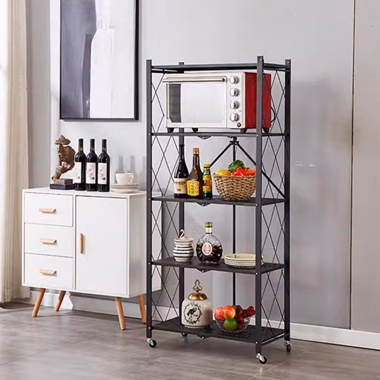 Seven Comfort, scaffale per cucina, scaffale a colonna, 34 x 71,5 x 159 cm, nero