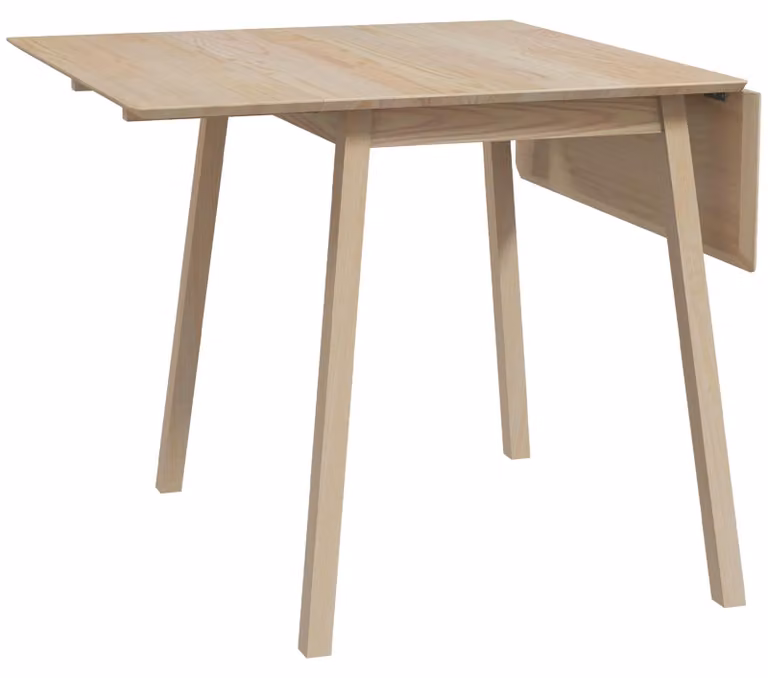 Tavolo pieghevole Moonbite in legno di pino, per 2-4 persone, larghezza regolabile da 60 a 110 cm, verniciato con vernice a olio, salvaspazio ideale per cucine piccole, realizzato in legno di pino naturale