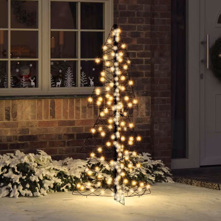 Maison Exclusive - Albero di Natale con 160 luci a LED, luce bianca calda, altezza 150 cm, struttura in rattan