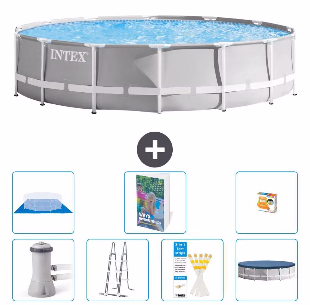 Struttura per piscina a forma di prisma - 427x107 cm - composta da 6 elementi - modello S568