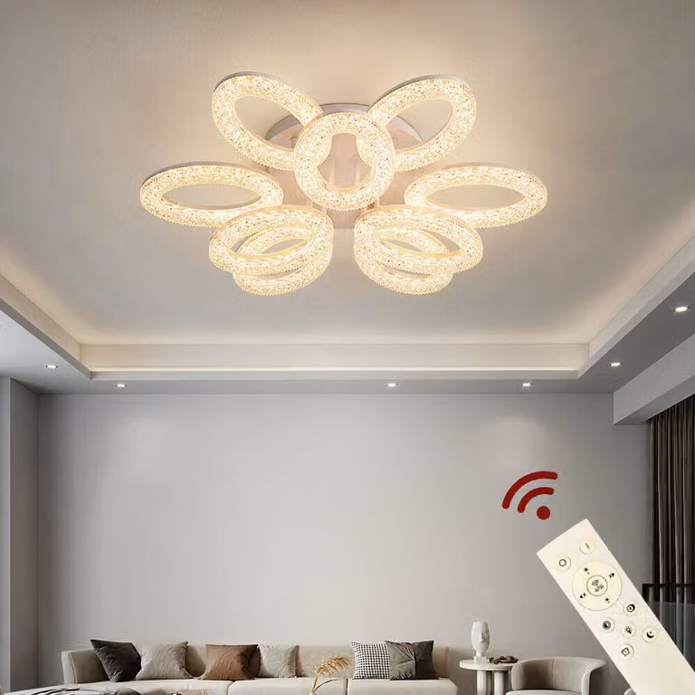 Lampada da soffitto a LED XT-6+3 66cm plafoniera lampada con telecomando luce colore/luminosità regolabile dimmerabile A+ LED soggiorno luce soffitto Lampada da soffitto LED plafoniera