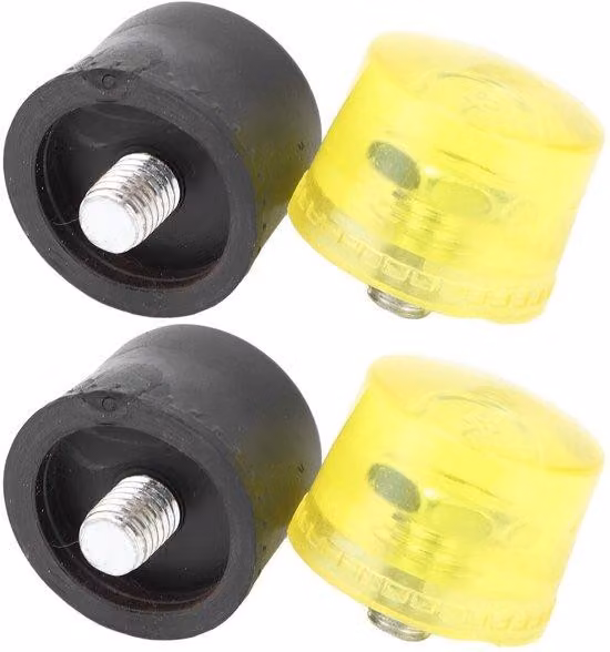 Set di martelli antiscivolo e resistenti agli urti, con 2 teste di ricambio
