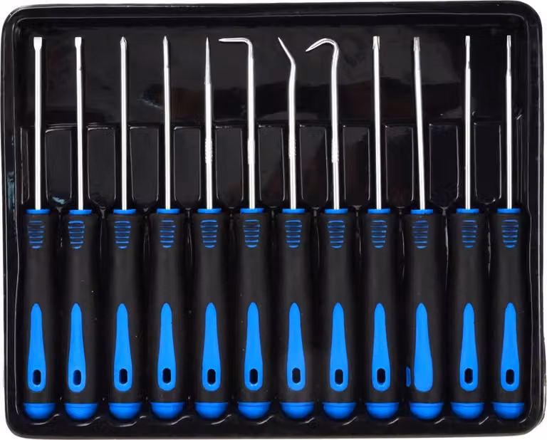 Set-kit attrezzi ganci per rimozione guarnizioni anelli O-ring paraolio, 12 pezzi