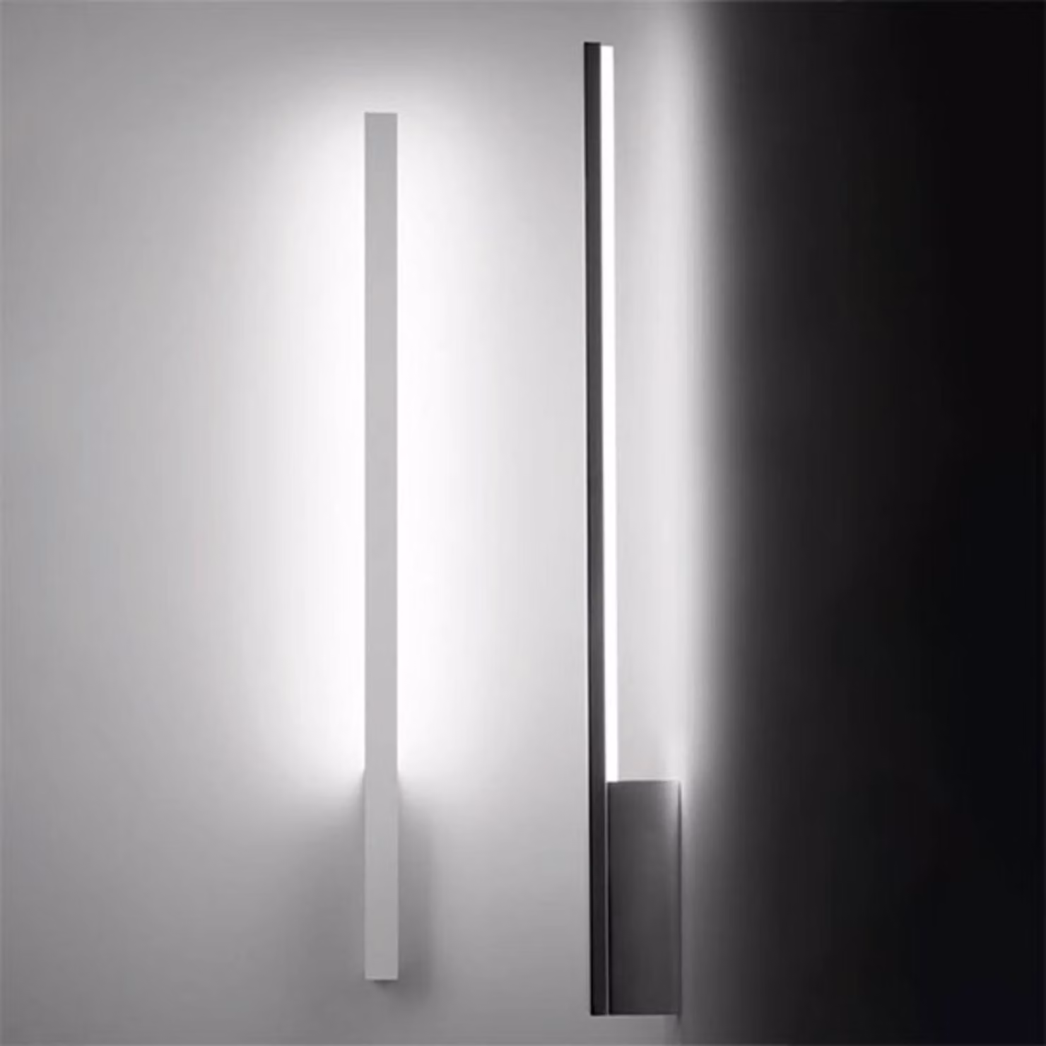 Stilnovo Applique da parete a LED Xilema W1, Bianco / Opale, Soggiorno / Sala da pranzo, Alluminio, Moderno, Applique a LED