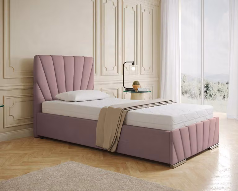 Letto imbottito RAY - Letto confortevole con contenitore, letto singolo,