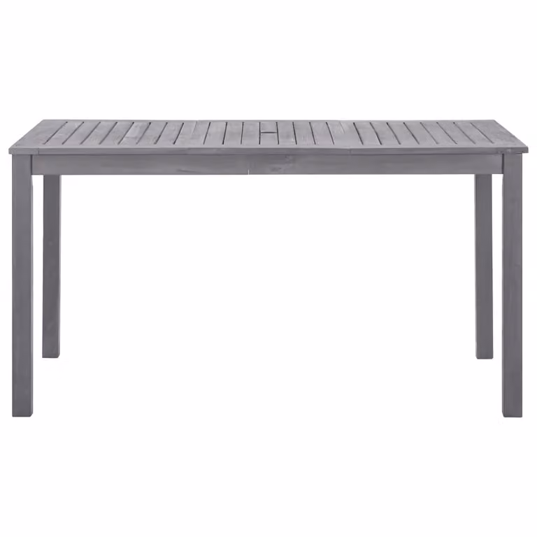 vidaXL Tavolo da giardino grigio 140x80x74 cm in legno massiccio di acacia