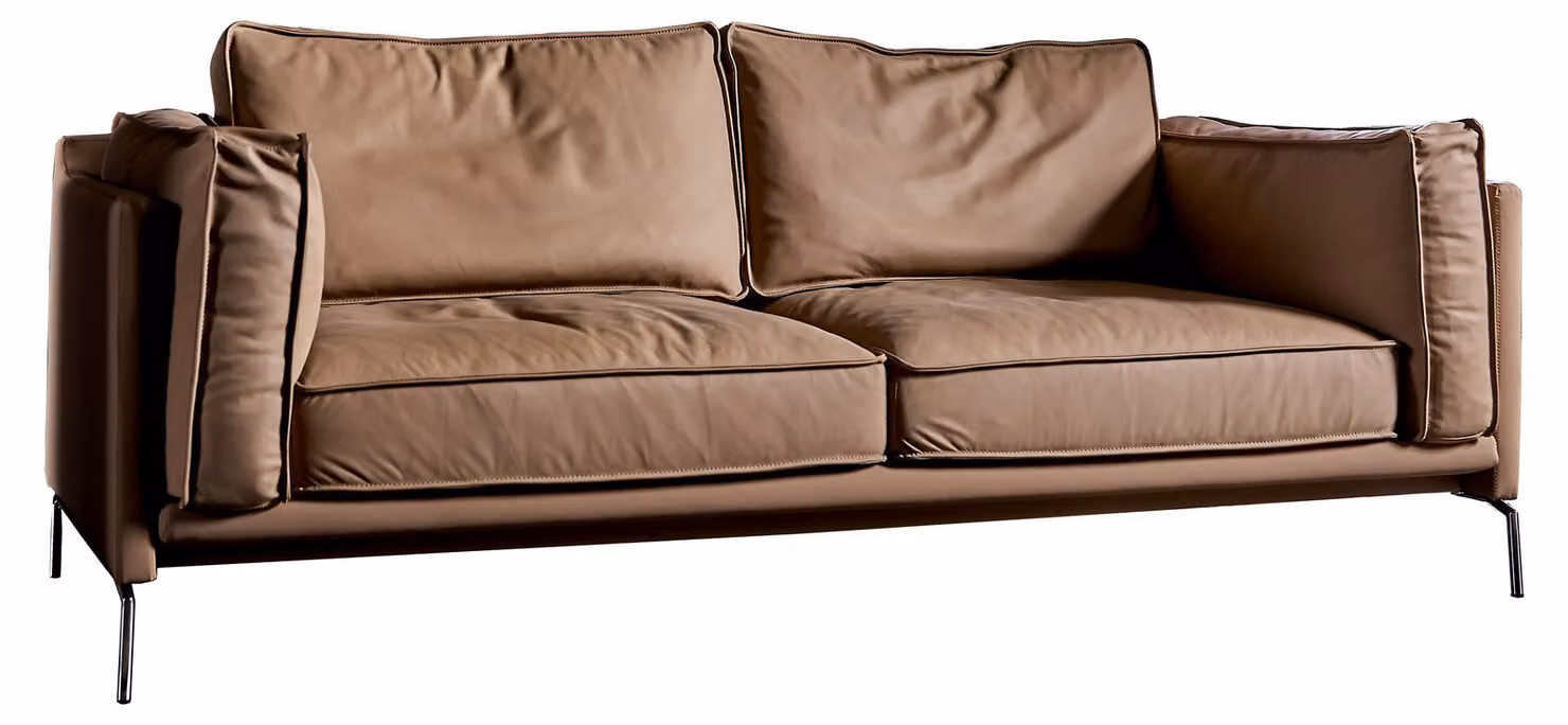 Zweisitzer Couch Polster Design Sofa 2er Sitz Sofas Zimmer Möbel Moderne Leder