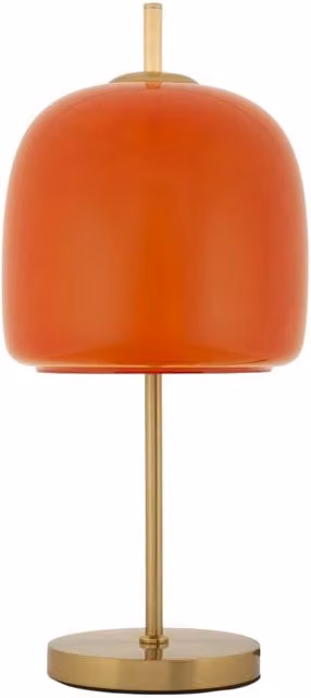 Lampada da Tavolo Oldy GIORDANOSHOP in Metallo e Vetro Oro e Arancione L/P/H: 30 x 16 x 53 cm – 1