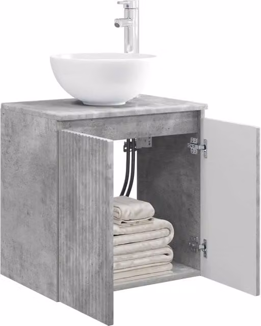 Mobile Lavabo | Armadio Lavabo da Parete Grigio Cemento 49,5 x 41 x 64,5 cm