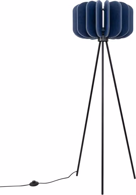 Lampada a sospensione e da terra moderna MULA con paralume in feltro, 45 cm, struttura nera