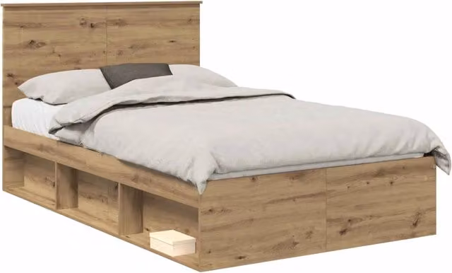 Letto matrimoniale | Letto per adulti | Struttura del letto Rovere Artigianale 120 x 200 cm