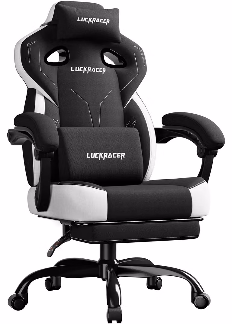 Sedia da gaming - Sedia da ufficio - Ergonomica - Inclinazione 90–155° - Poggiapiedi - Cuscini in schiuma memory - Braccioli uniti - Regolabile in altezza - Viola
