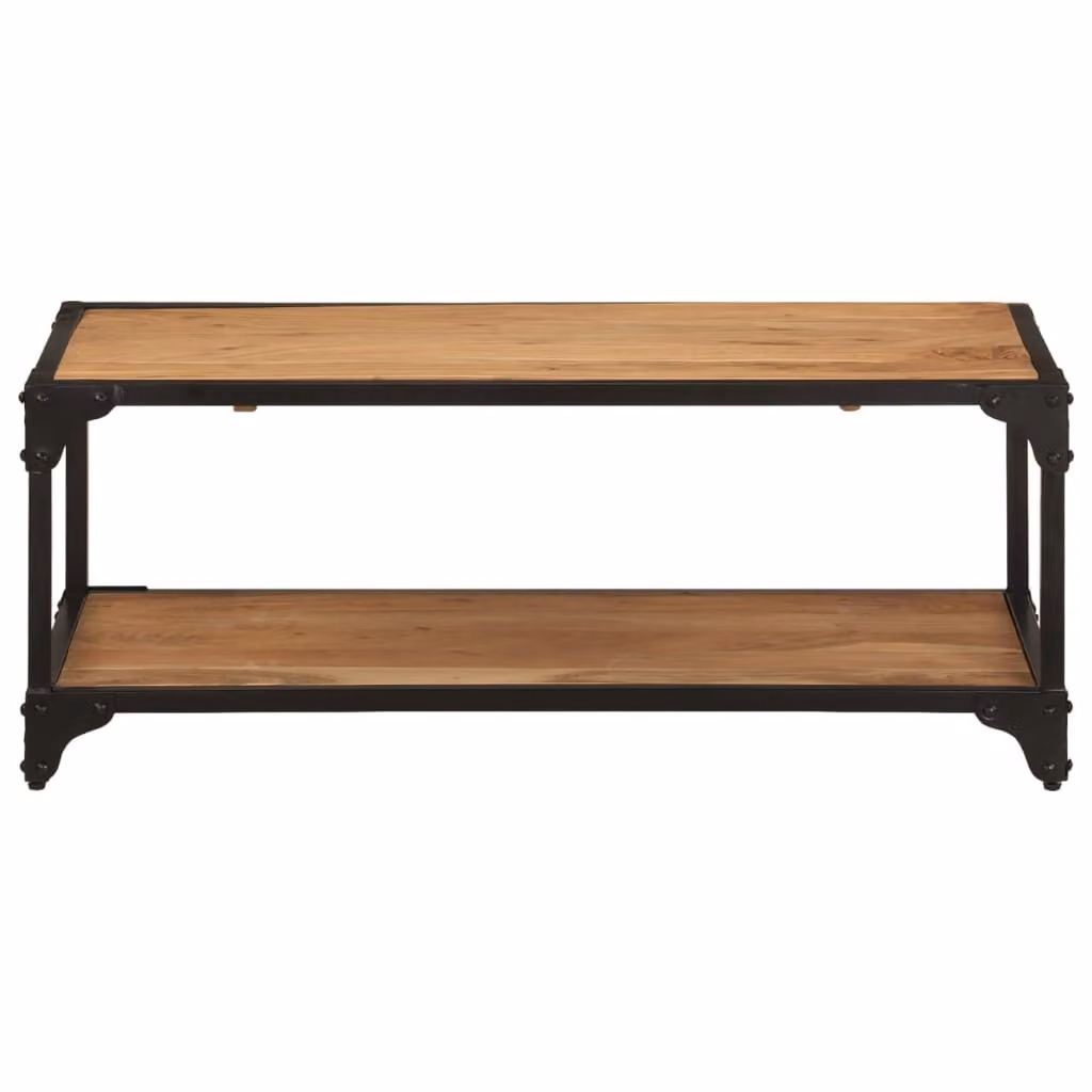 Tavolino da Salotto 90x45x35 cm in Legno Massello di Acacia