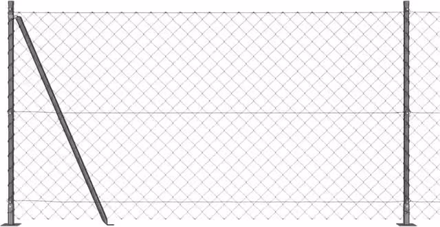 Palo della recinzione | Pannello per recinzione Grigio 25 x 1,2 m (maglie 60 x 60 mm)