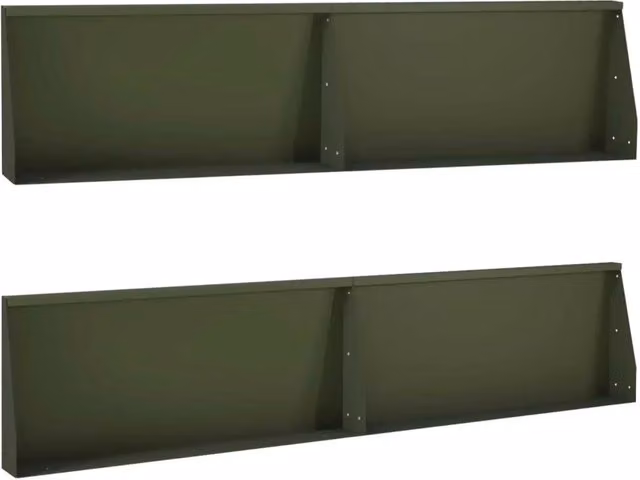 Muro di contenimento 4 pz 100 x 12 x 50 cm Acciaio Verde Oliva 3449047