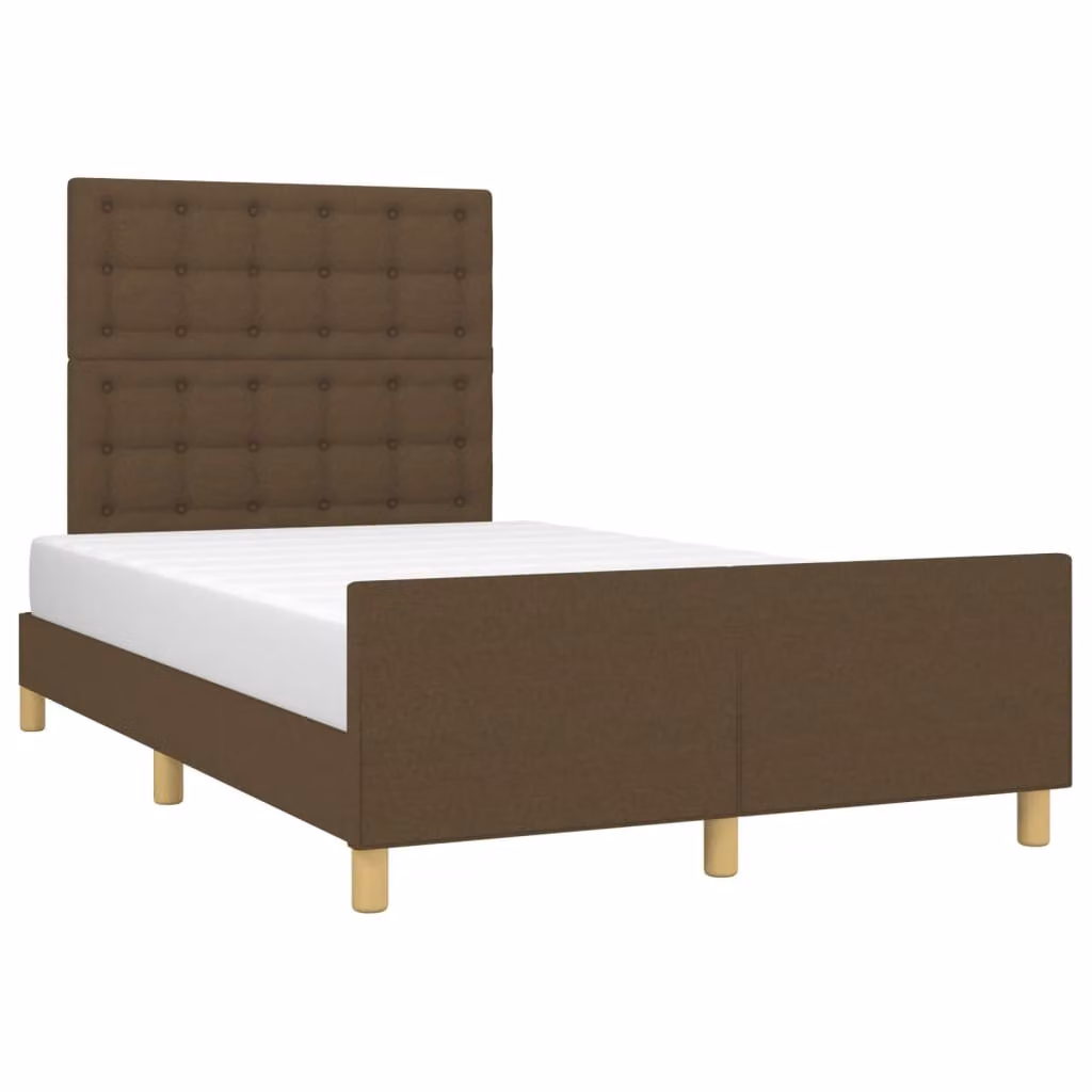 Giroletto senza Materasso Marrone Scuro 80x200 cm in Tessuto