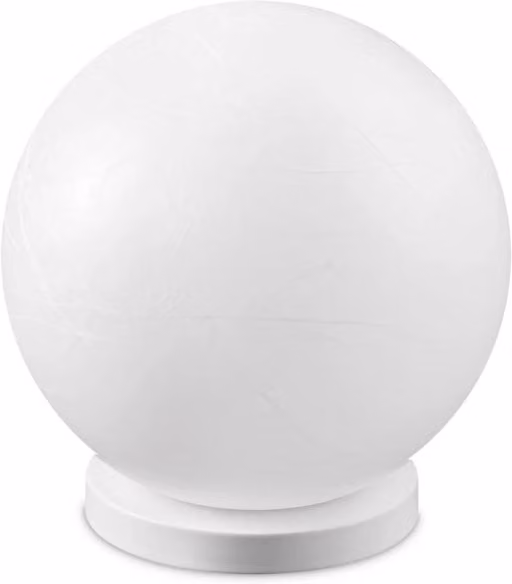 Lampada Da Tavolo Contemporaneo Carta Metallo Bianco 1 Luce E27 25W Ip20