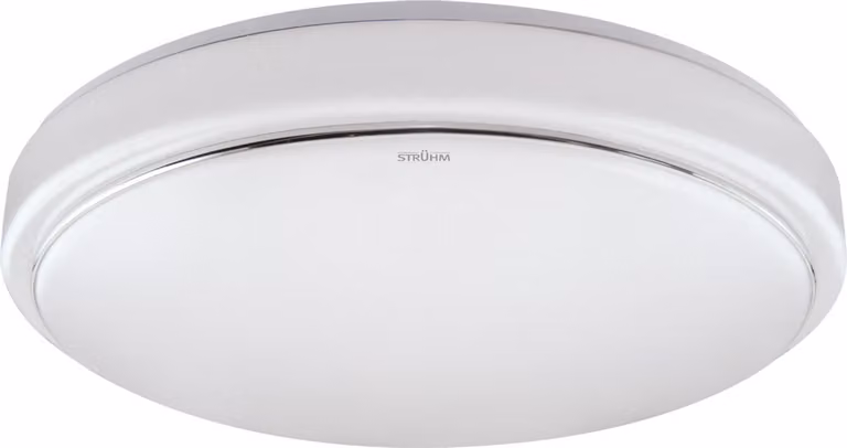 Bagno plafond moderno bianco rotondo Ø32,5cm sensore di movimento interruttore dimmerabile colore neutro LED 16W SOLA Struhm