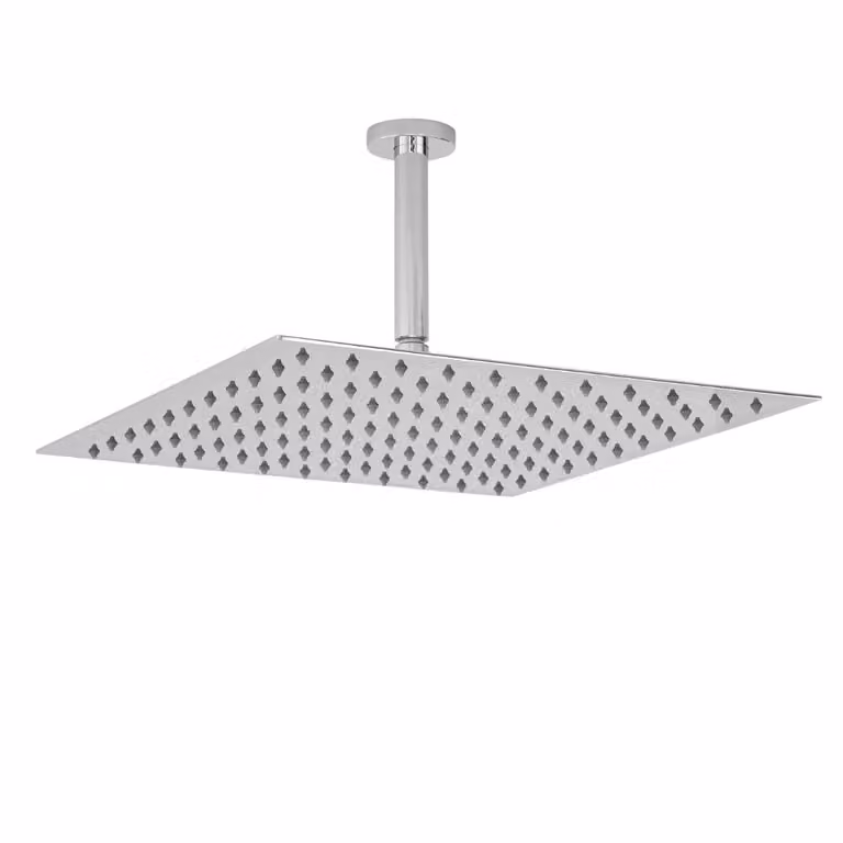 Soffione Doccia Quadrato Ultrasottile con Braccio 400 x 400mm - Arvo