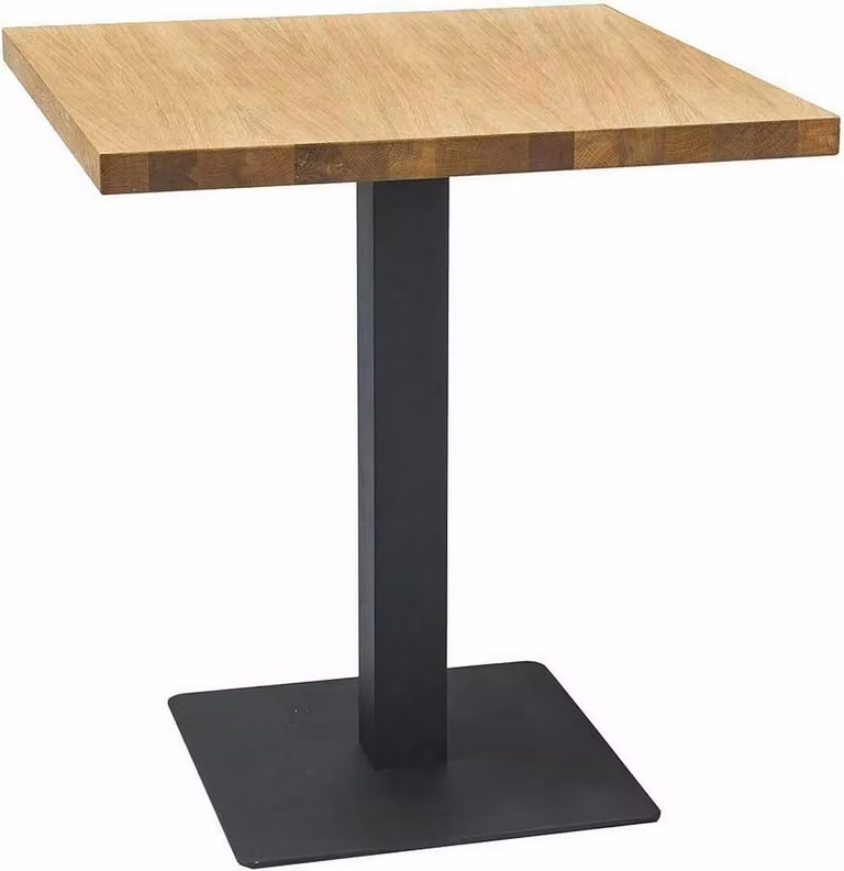 Tavolo da pranzo KYRYLO 3 - 60x60, rovere / nero