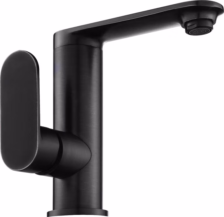 Mexen Milo rubinetto lavabo con leva laterale, nero - 71305-70