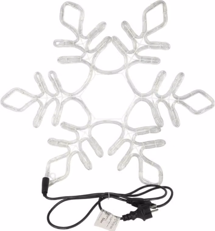 Tubo Luminoso Natalizio Decorazione Led Fiocco Di Neve 56 Cm