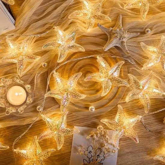 Ghirlanda luminosa a LED per la cameretta dei bambini - Lampade da notte - Illuminazione d'atmosfera - Effetti luminosi - Lampada per cameretta - Luce a LED - Bianca - Piccola - Lampada da comodino
