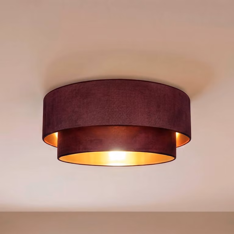 Plafoniera soffitto Boho Duolla, Rosso, Corridoio, Tessuto / Stoffa / Seta, Giovanile, Plafoniera
