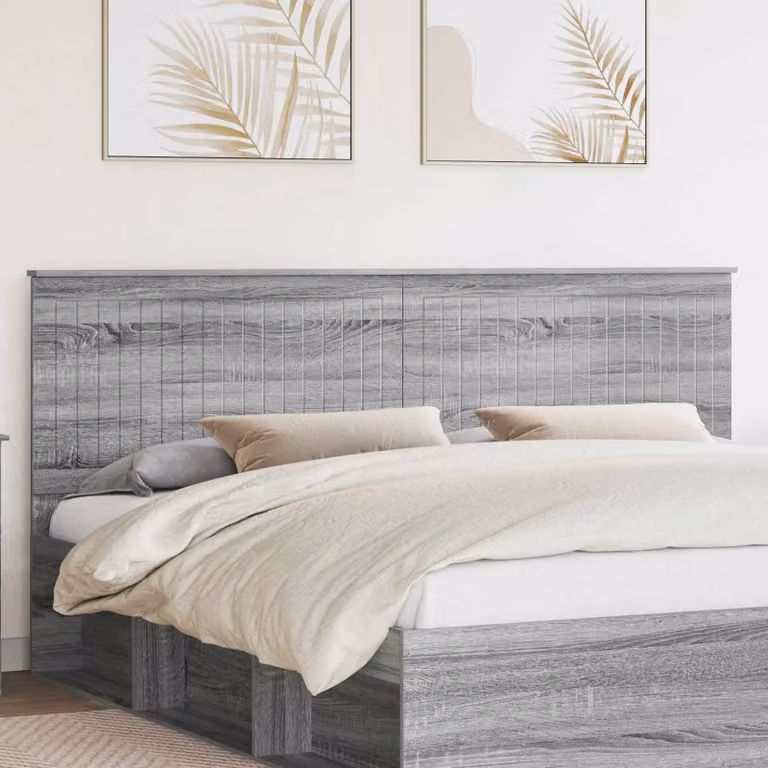 Testiera per letto moderna vidaXL in legno ingegnerizzato grigio