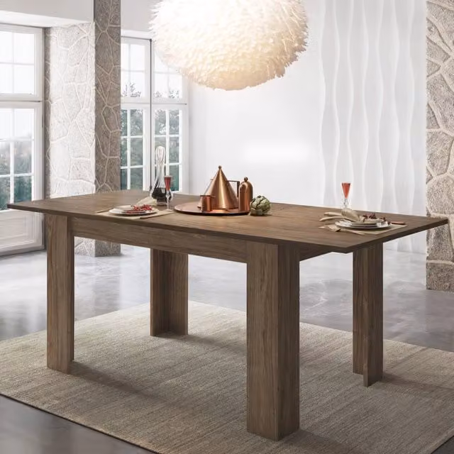 DMORA Tavolo Allungabile Moderno Marene in Rovere Marrone L: 200 cm, P: 90 cm, H: 75 cm – 1