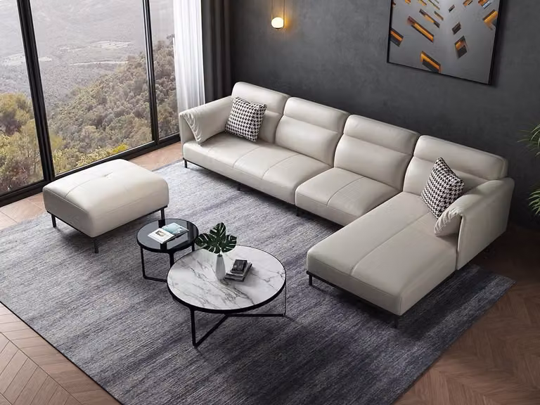 Ecke Ecksofa L-Form Wohnlandschaft Sofa Couch Polster Garnitur Sofas Leder