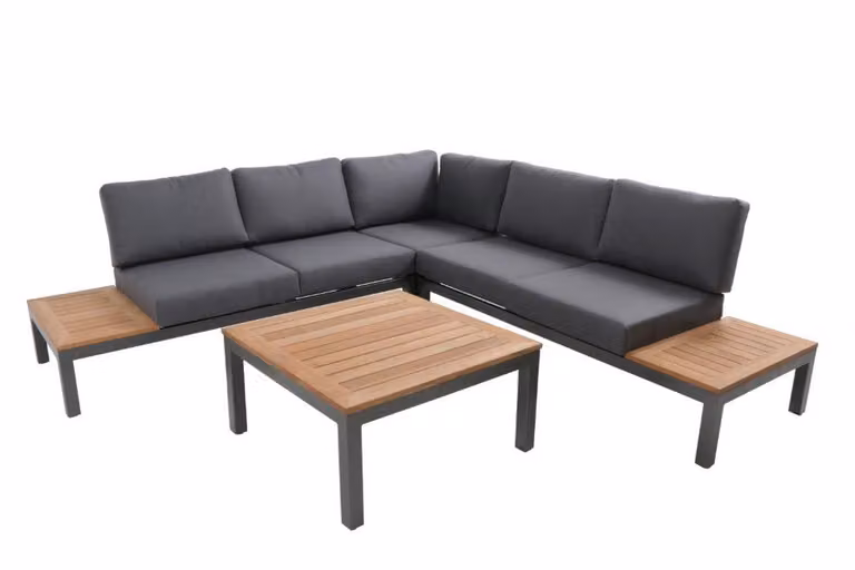 Set di mobili da salotto MWH Reno in alluminio, 4 pezzi