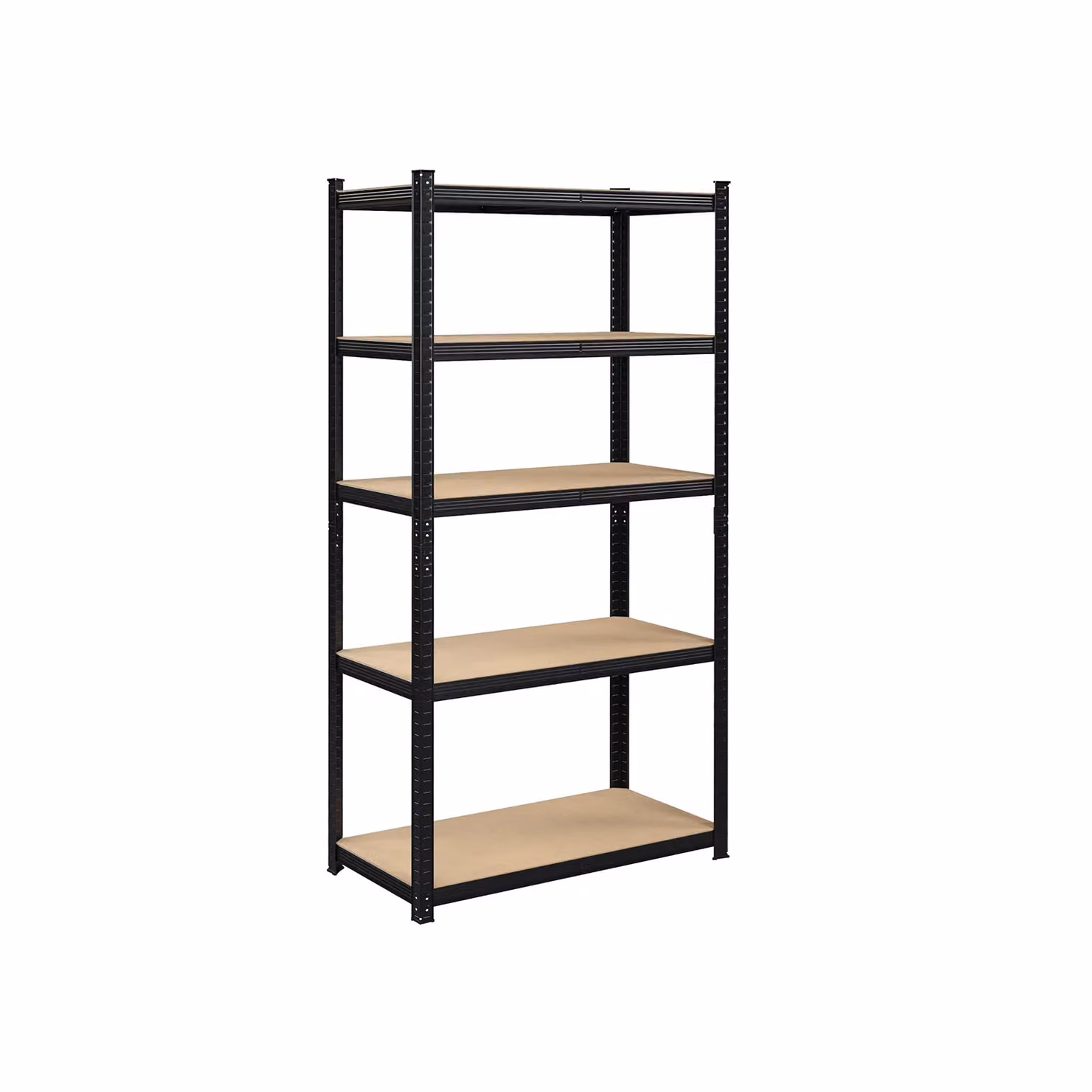 Scaffalatura in Acciaio con Montaggio Rapido, Nero / （5 Ripiani）40 x 90 x 180 cm