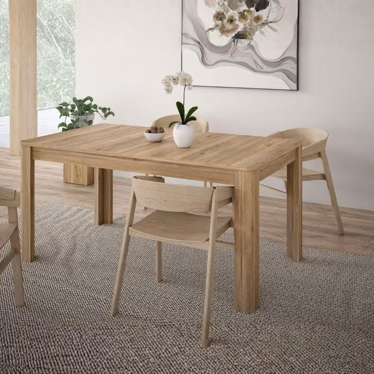 Tavolo rettangolare allungabile Mono Core 160/206 cm con allunga centrale colore rovere