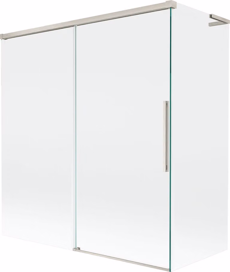 Mexen Rox L paravento da doccia a 2 ante scorrevoli 150 + 70 x 150 cm, trasparente, nichel spazzolato - 8C9L-150-070-97-00
