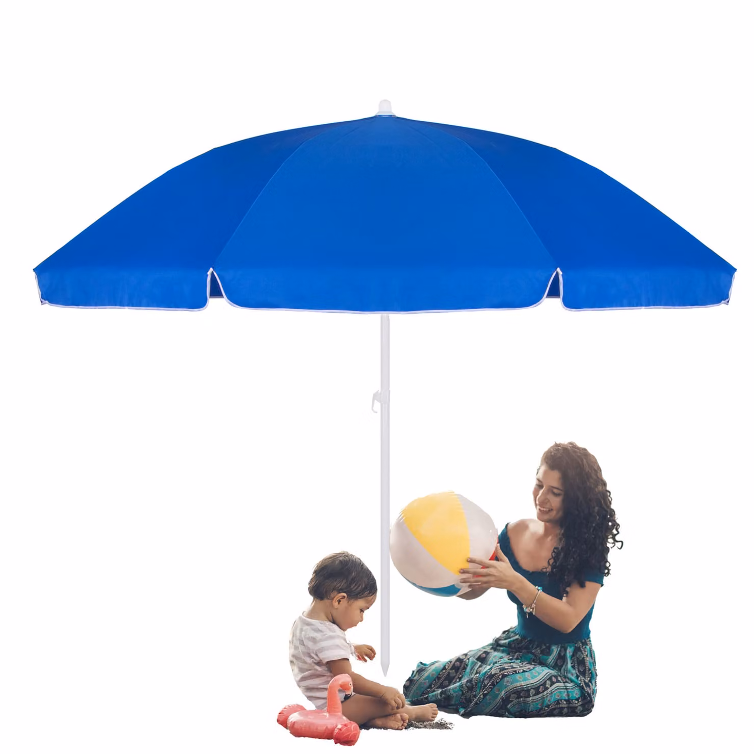 Ombrellone Ombrellone da giardino Ombrellone da spiaggia Ombrellone 240 cm / UV30 - Blu
