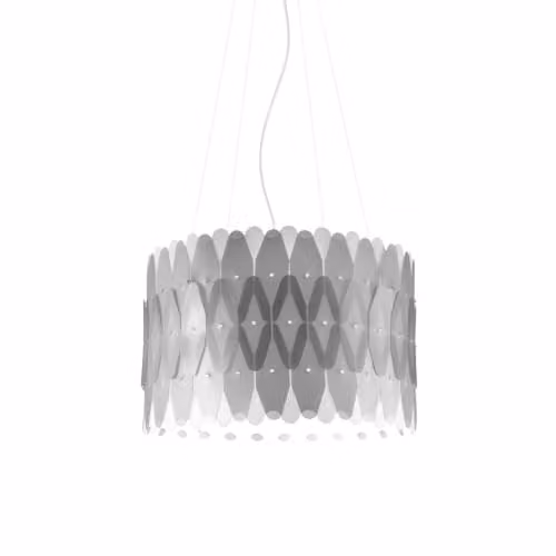 Lampadario Moderno Polilux ® Argento E Metallo Cromo 3 Luci E27