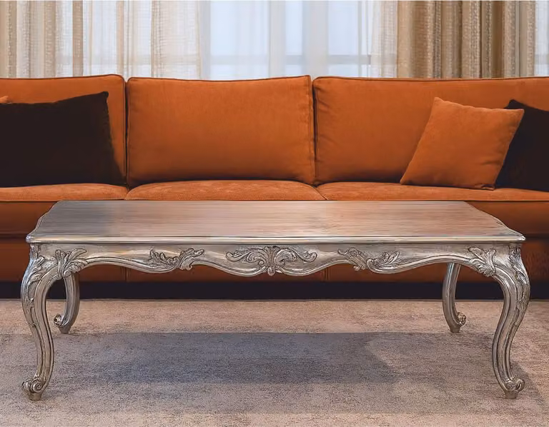 Casa Padrino Luxury Baroque Coffee Table Silver 135 cm - Mobili barocchi - Italy