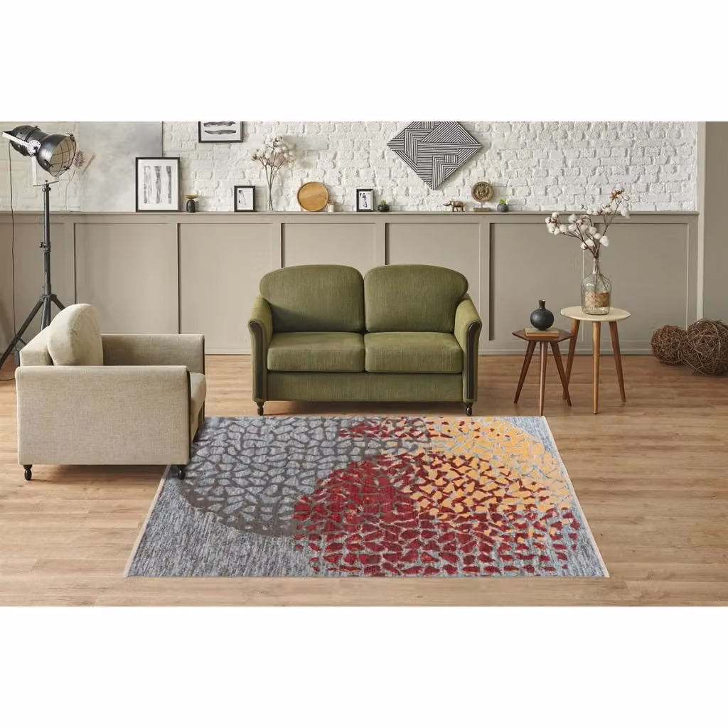 Tappeto a pelo corto Dilan 400 Kendra Home Multicolore Rosso con design astratto e moderno – 2